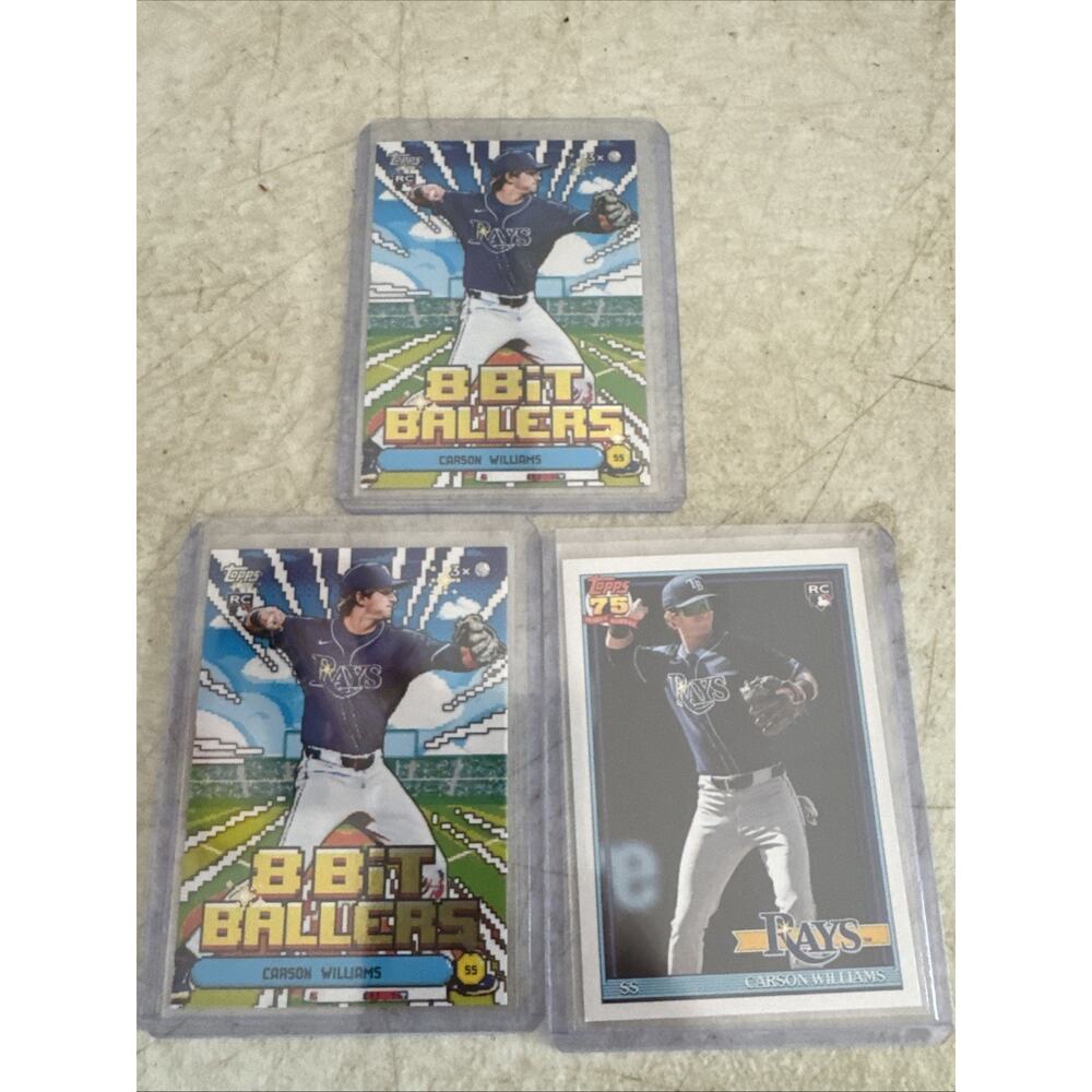 2026 Topps Series 1 Carson Williams Tampa Bay Rays Lot 8-bit Ballers 1991 Retro